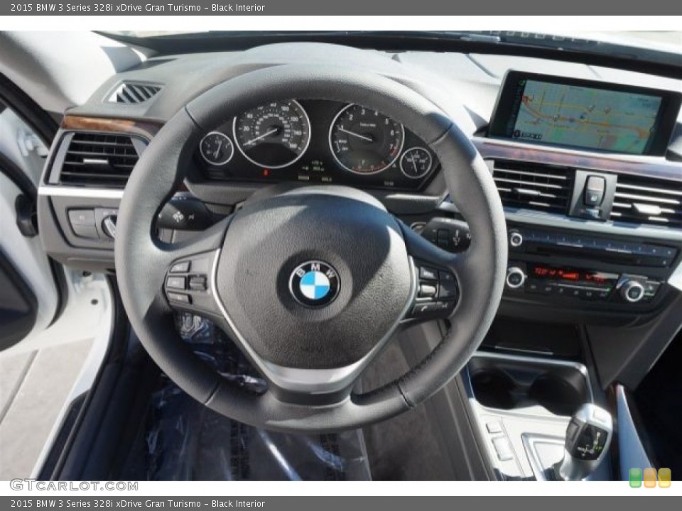 Black Interior Steering Wheel for the 2015 BMW 3 Series 328i xDrive Gran Turismo #98983431