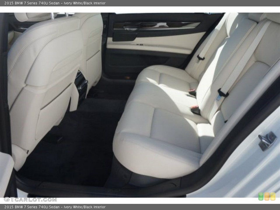 Ivory White/Black Interior Rear Seat for the 2015 BMW 7 Series 740Li Sedan #98983941
