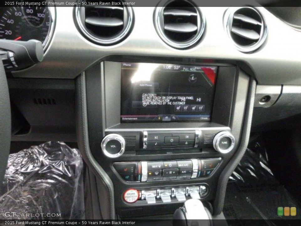50 Years Raven Black Interior Controls for the 2015 Ford Mustang GT Premium Coupe #98990706