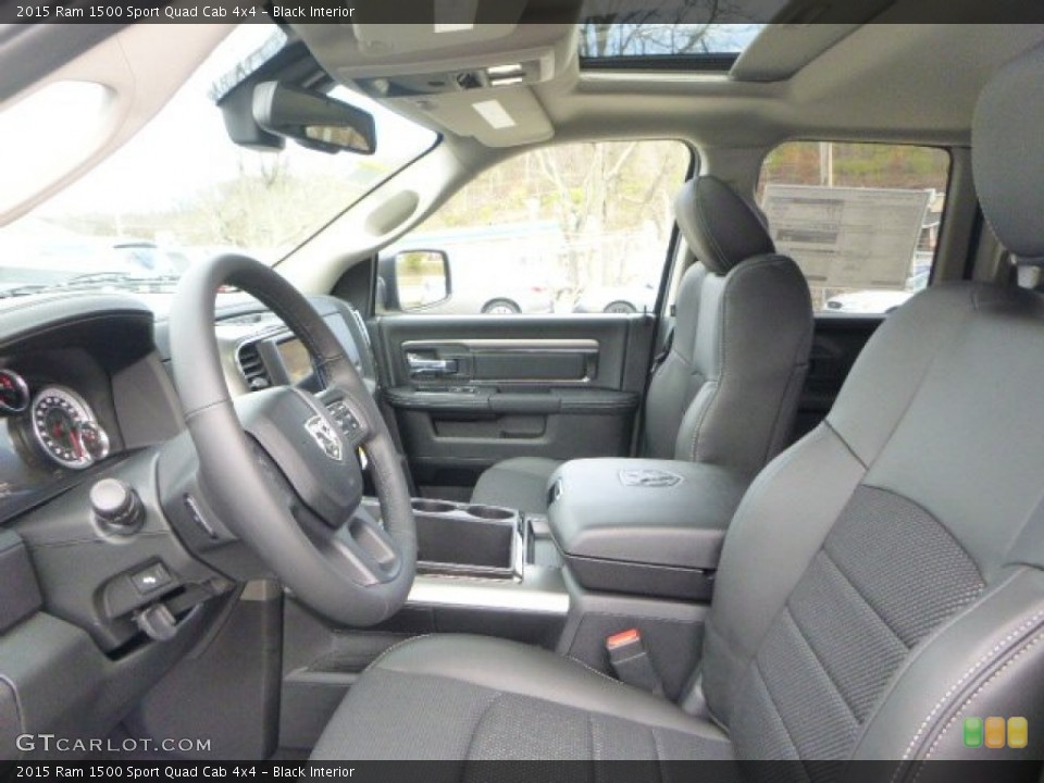 Black Interior Front Seat for the 2015 Ram 1500 Sport Quad Cab 4x4 #99003376