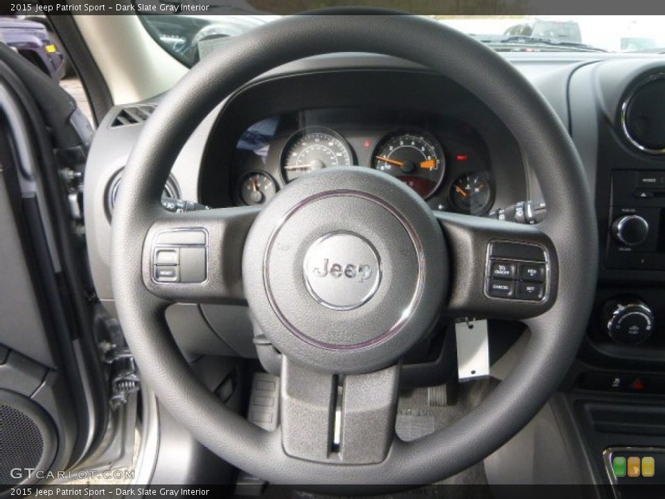 Dark Slate Gray Interior Steering Wheel for the 2015 Jeep Patriot Sport #99004342