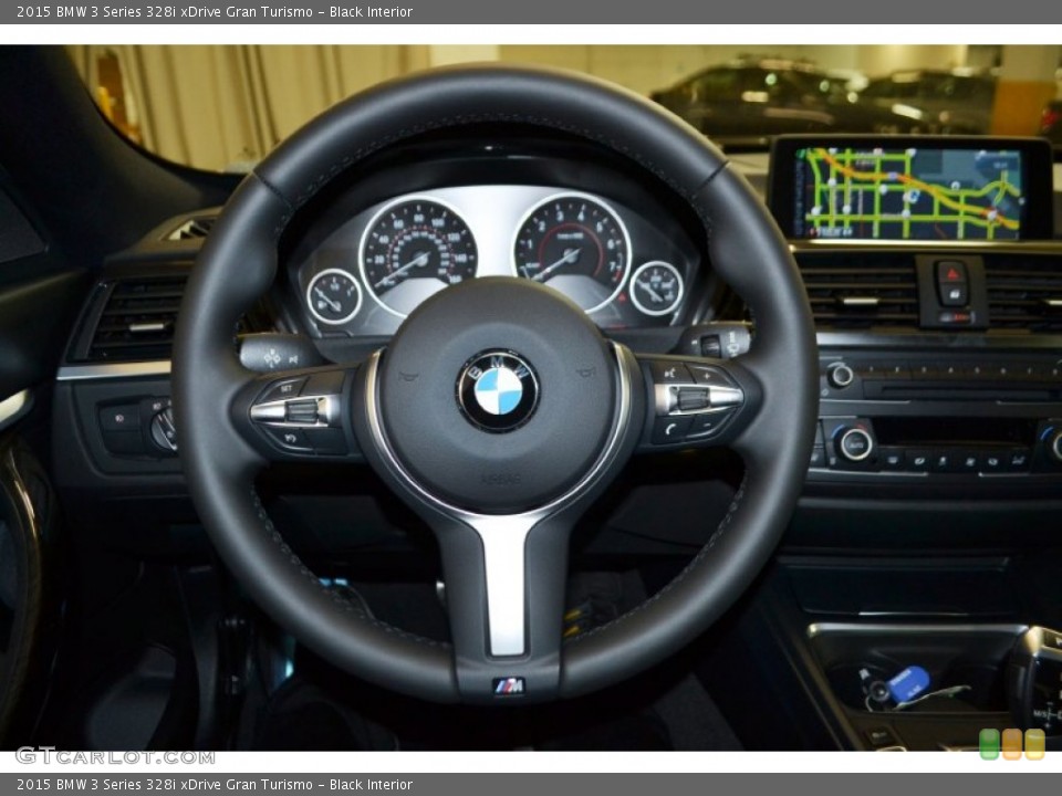 Black Interior Steering Wheel for the 2015 BMW 3 Series 328i xDrive Gran Turismo #99008200