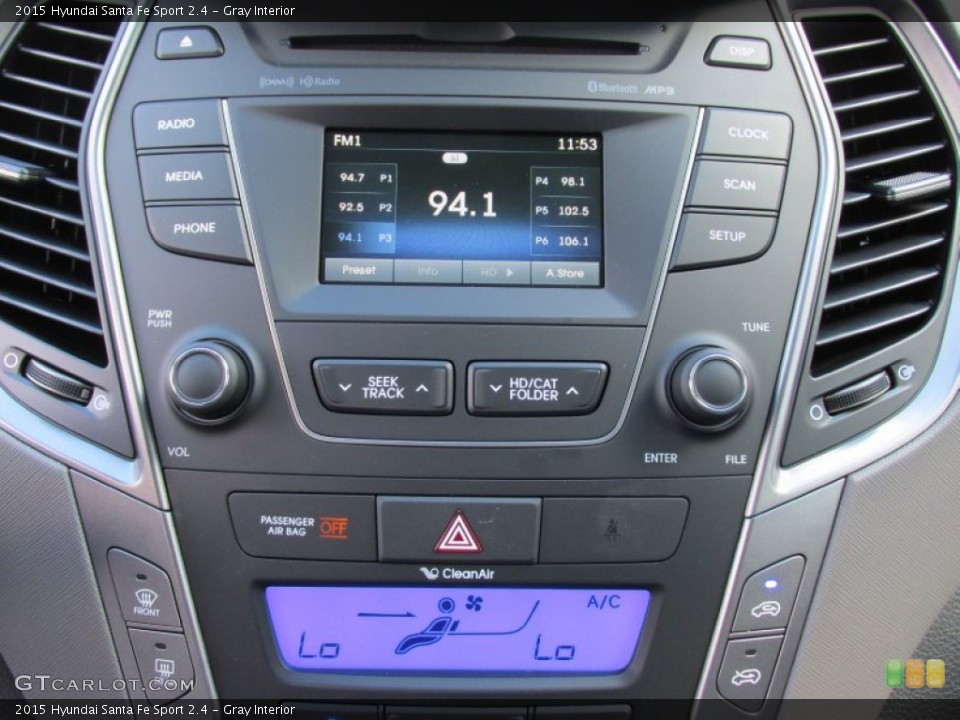 Gray Interior Controls for the 2015 Hyundai Santa Fe Sport 2.4 #99009930