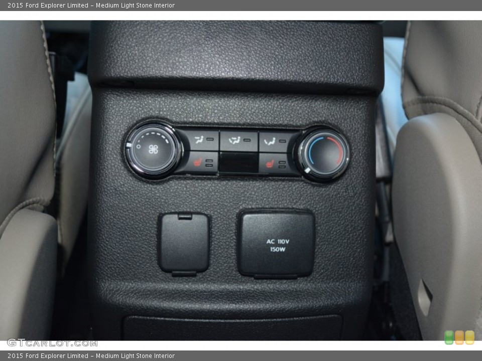 Medium Light Stone Interior Controls for the 2015 Ford Explorer Limited #99012897