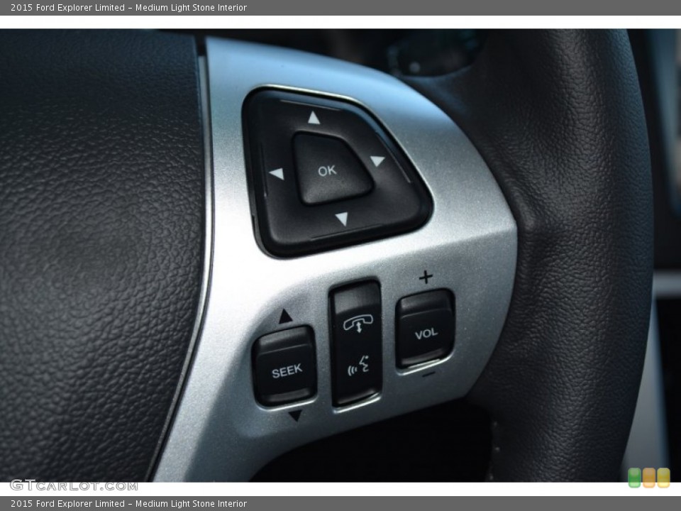 Medium Light Stone Interior Controls for the 2015 Ford Explorer Limited #99013230