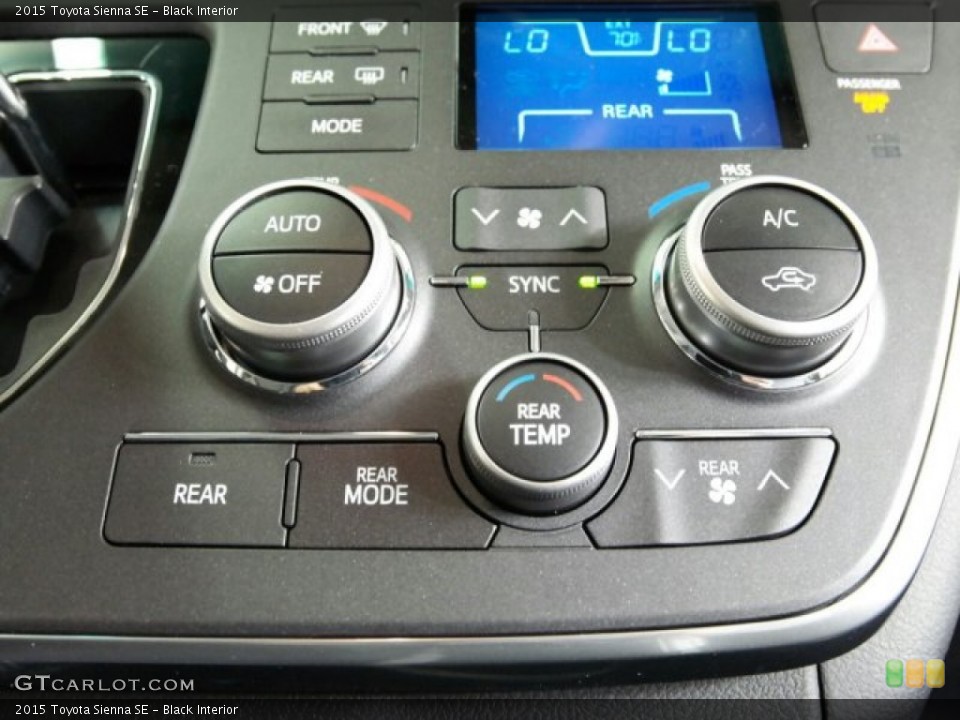 Black Interior Controls for the 2015 Toyota Sienna SE #99015462