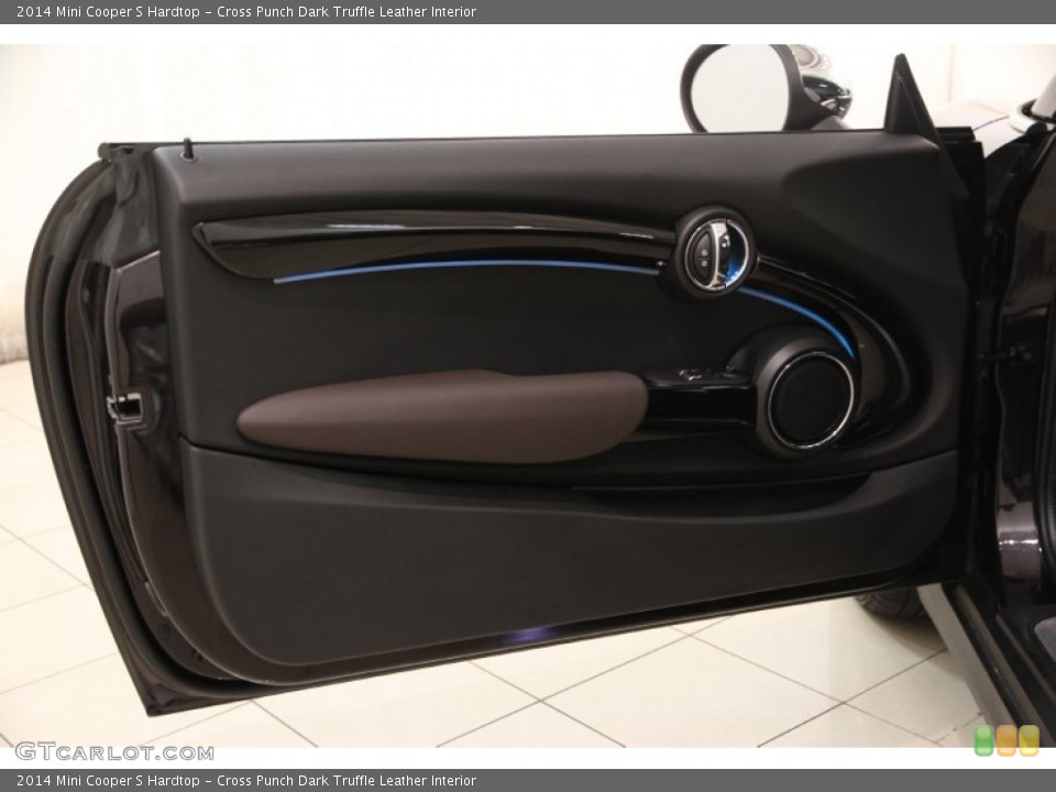 Cross Punch Dark Truffle Leather Interior Door Panel for the 2014 Mini Cooper S Hardtop #99021959