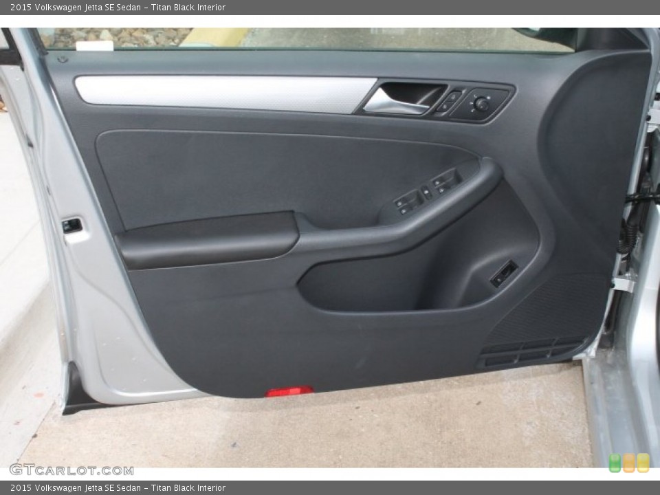 Titan Black Interior Door Panel for the 2015 Volkswagen Jetta SE Sedan #99032625