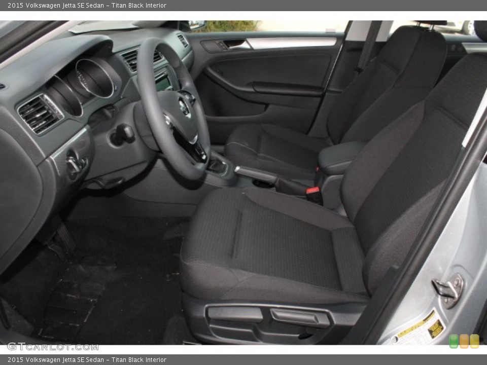 Titan Black Interior Front Seat for the 2015 Volkswagen Jetta SE Sedan #99032649