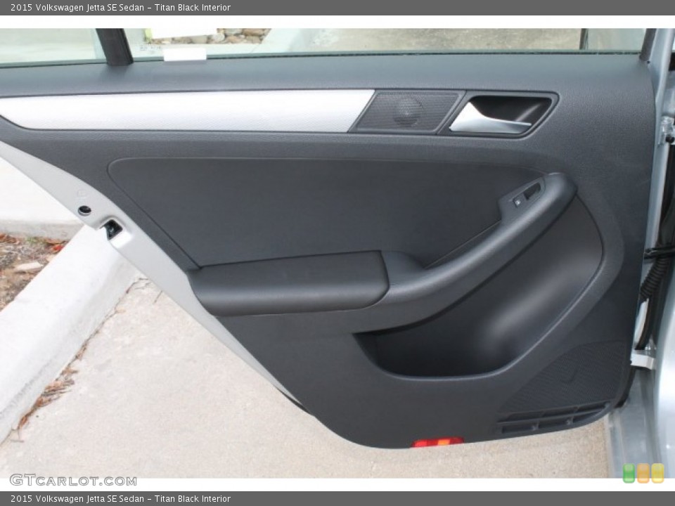 Titan Black Interior Door Panel for the 2015 Volkswagen Jetta SE Sedan #99032745