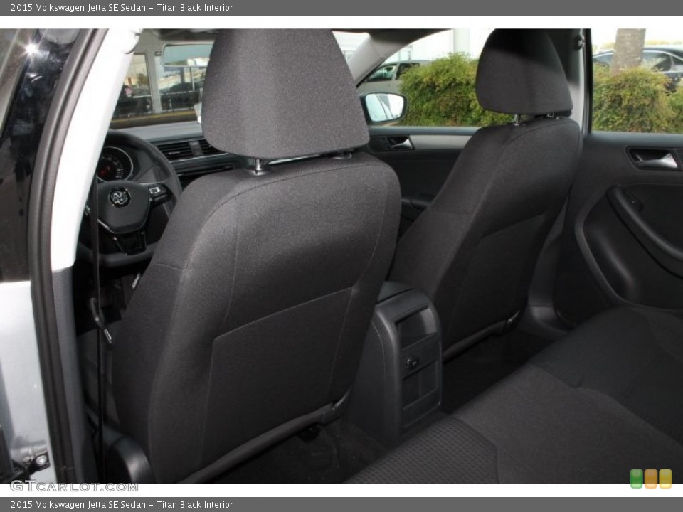 Titan Black Interior Rear Seat for the 2015 Volkswagen Jetta SE Sedan #99032756
