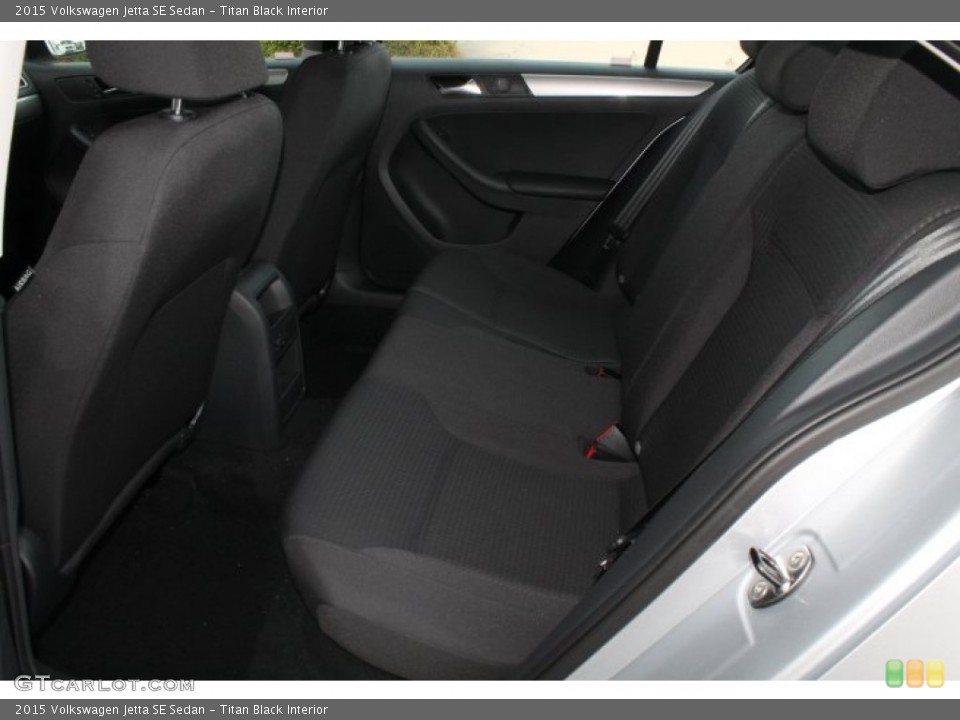 Titan Black Interior Rear Seat for the 2015 Volkswagen Jetta SE Sedan #99032767