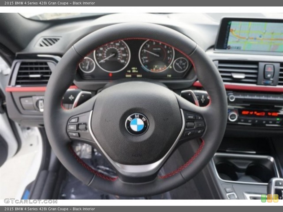 Black Interior Steering Wheel for the 2015 BMW 4 Series 428i Gran Coupe #99034944