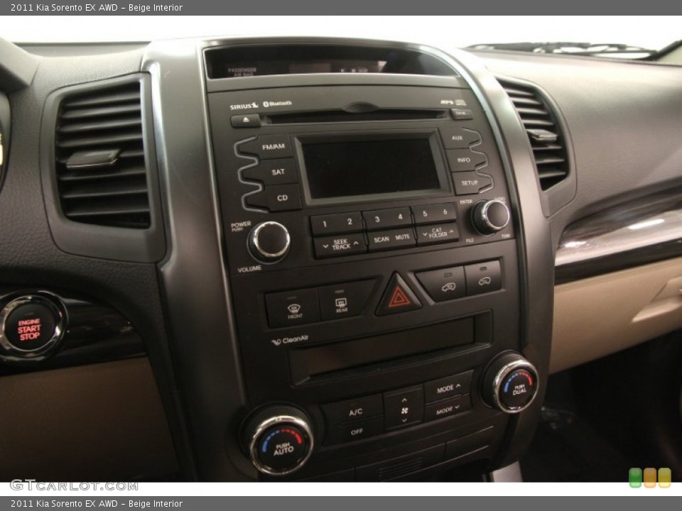 Beige Interior Controls for the 2011 Kia Sorento EX AWD #99048483