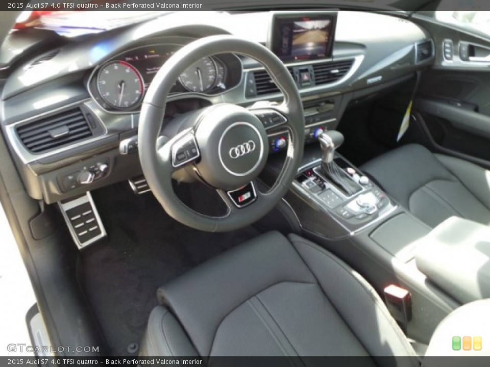 Black Perforated Valcona 2015 Audi S7 Interiors