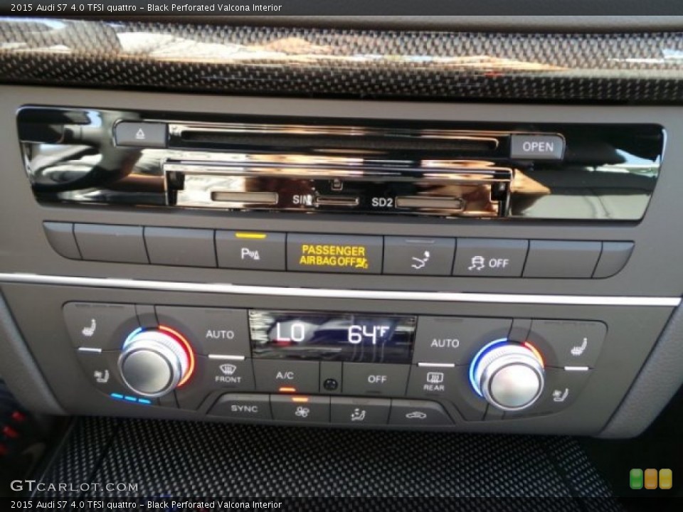 Black Perforated Valcona Interior Controls for the 2015 Audi S7 4.0 TFSI quattro #99054240