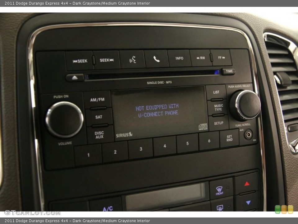 Dark Graystone/Medium Graystone Interior Controls for the 2011 Dodge Durango Express 4x4 #99056634