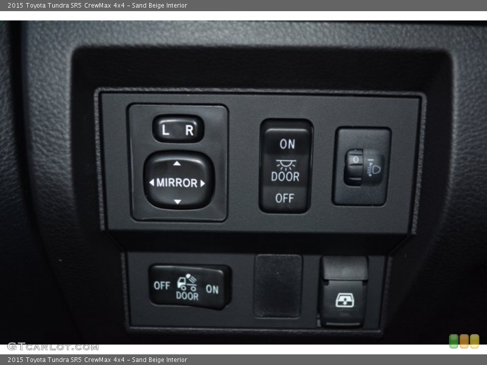 Sand Beige Interior Controls for the 2015 Toyota Tundra SR5 CrewMax 4x4 #99069192