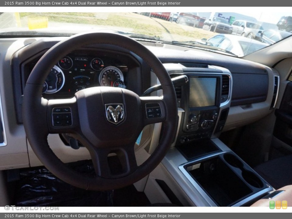 Canyon Brown/Light Frost Beige Interior Dashboard for the 2015 Ram 3500 Big Horn Crew Cab 4x4 Dual Rear Wheel #99069726