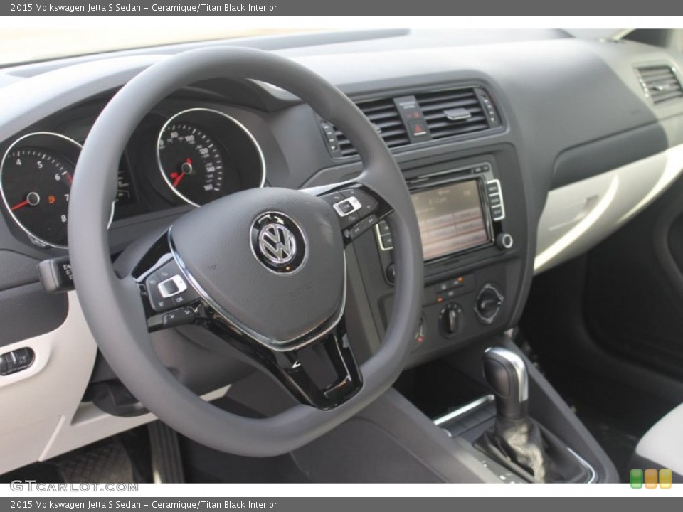Ceramique/Titan Black Interior Dashboard for the 2015 Volkswagen Jetta S Sedan #99069999