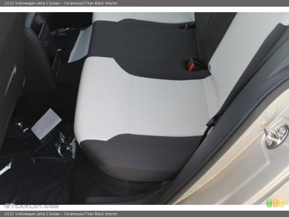 Ceramique/Titan Black Interior Rear Seat for the 2015 Volkswagen Jetta S Sedan #99070011