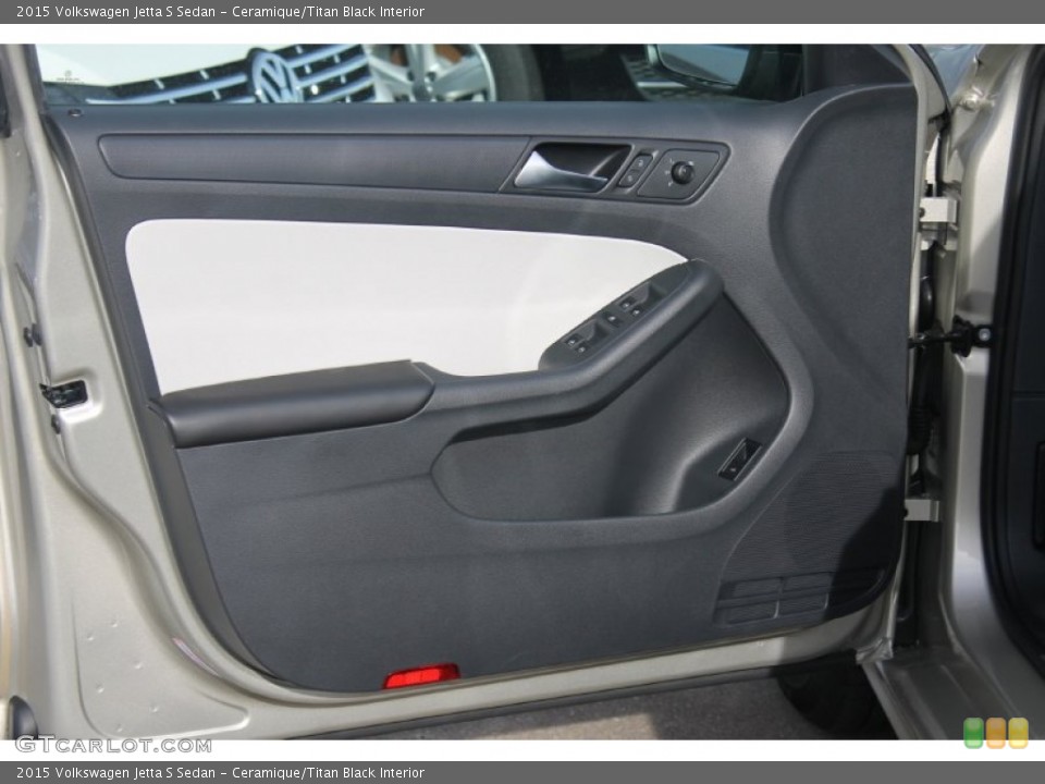 Ceramique/Titan Black Interior Door Panel for the 2015 Volkswagen Jetta S Sedan #99070089