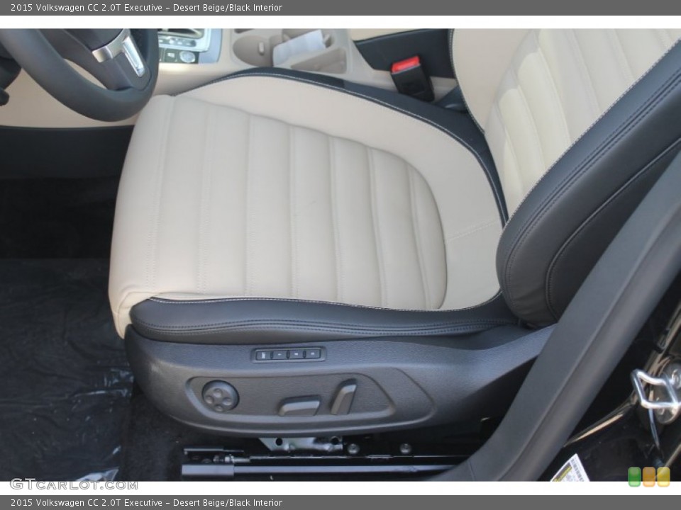 Desert Beige/Black Interior Front Seat for the 2015 Volkswagen CC 2.0T Executive #99070392