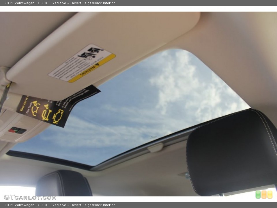 Desert Beige/Black Interior Sunroof for the 2015 Volkswagen CC 2.0T Executive #99070404