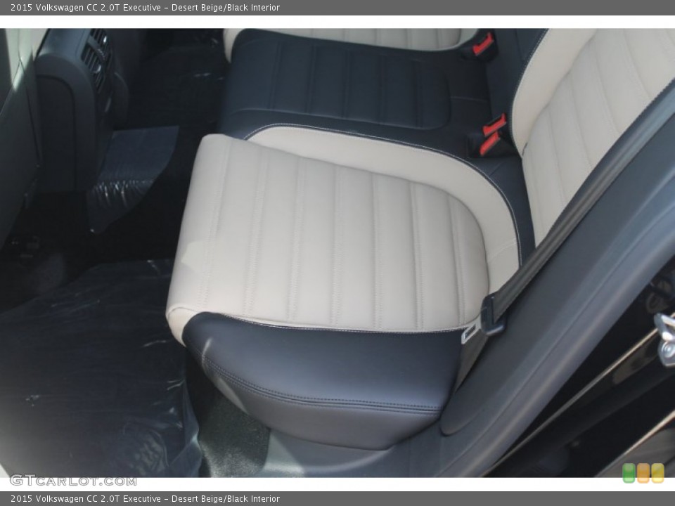 Desert Beige/Black Interior Rear Seat for the 2015 Volkswagen CC 2.0T Executive #99070413