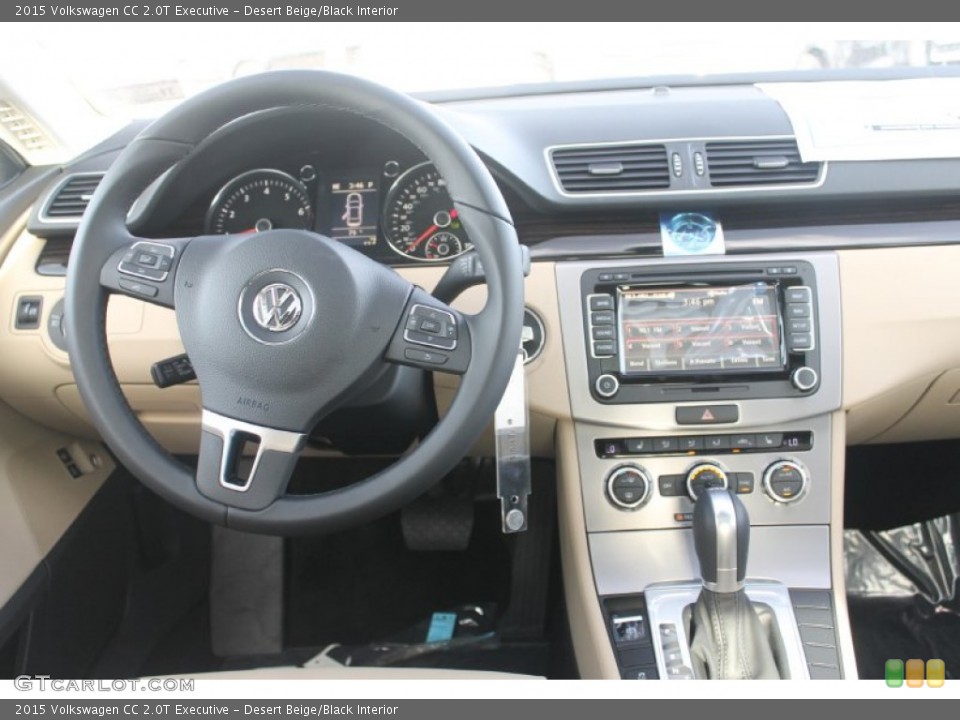 Desert Beige/Black Interior Dashboard for the 2015 Volkswagen CC 2.0T Executive #99070419