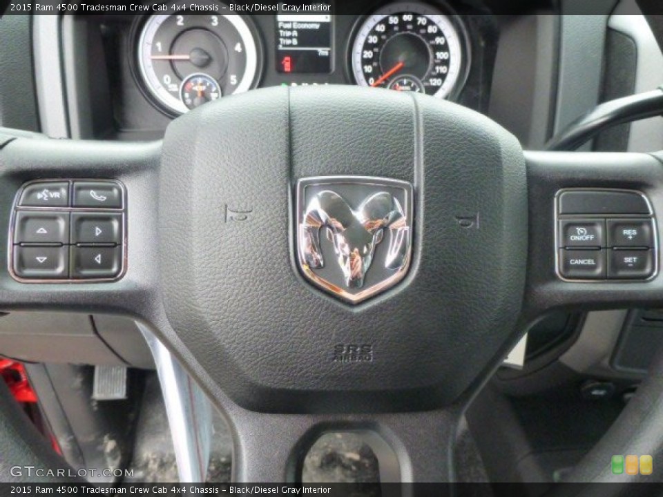 Black/Diesel Gray Interior Steering Wheel for the 2015 Ram 4500 Tradesman Crew Cab 4x4 Chassis #99076494