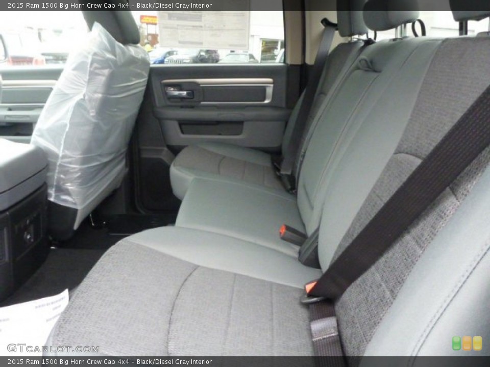 Black/Diesel Gray Interior Rear Seat for the 2015 Ram 1500 Big Horn Crew Cab 4x4 #99077271