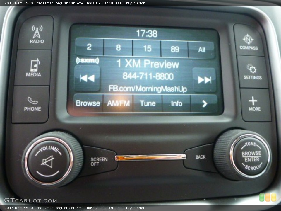 Black/Diesel Gray Interior Controls for the 2015 Ram 5500 Tradesman Regular Cab 4x4 Chassis #99077878