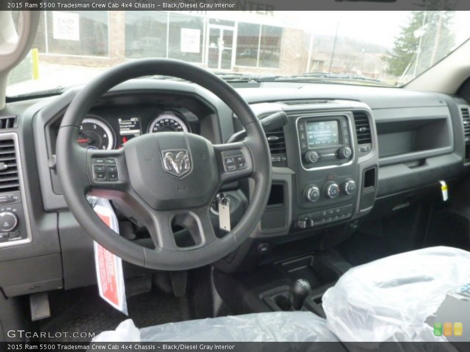 Black/Diesel Gray Interior Dashboard for the 2015 Ram 5500 Tradesman Crew Cab 4x4 Chassis #99078190