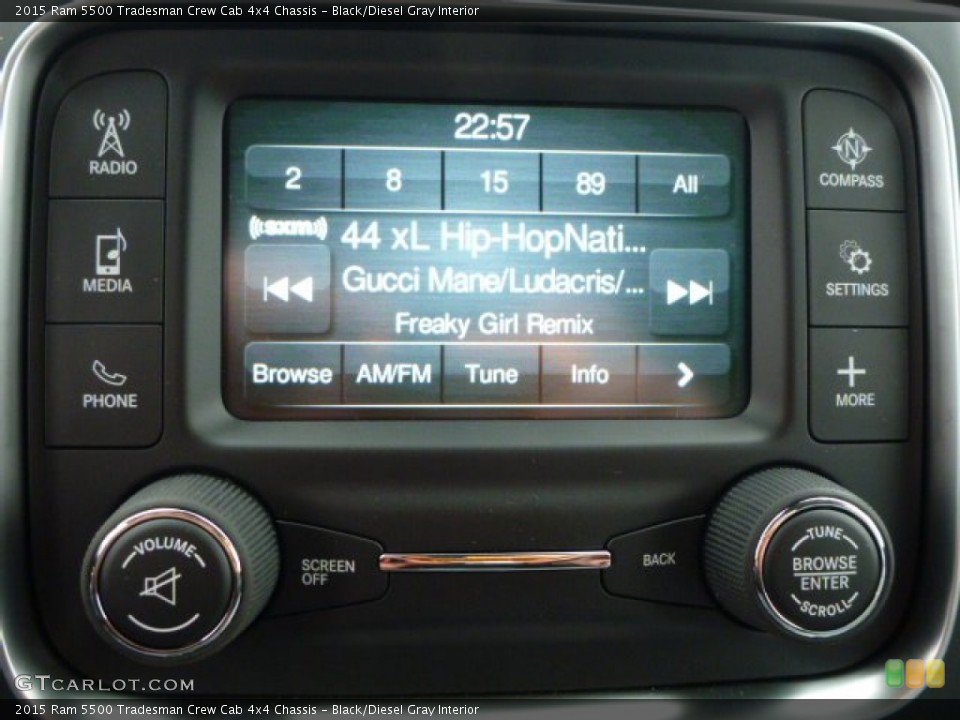 Black/Diesel Gray Interior Controls for the 2015 Ram 5500 Tradesman Crew Cab 4x4 Chassis #99078345