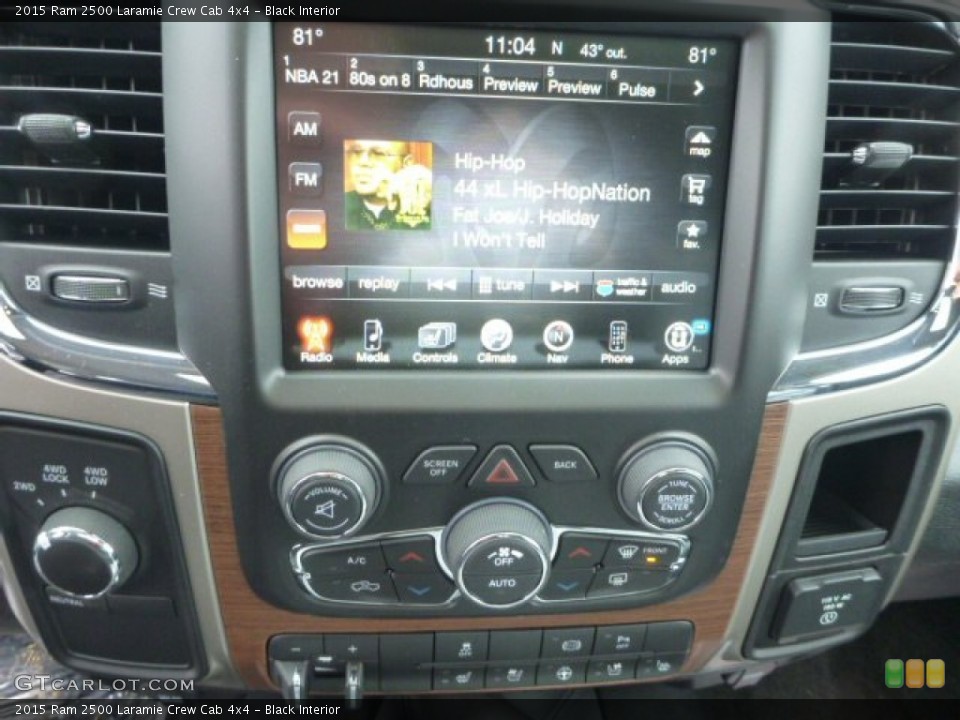 Black Interior Controls for the 2015 Ram 2500 Laramie Crew Cab 4x4 #99078819