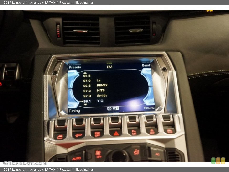 Black Interior Controls for the 2015 Lamborghini Aventador LP 700-4 Roadster #99083061