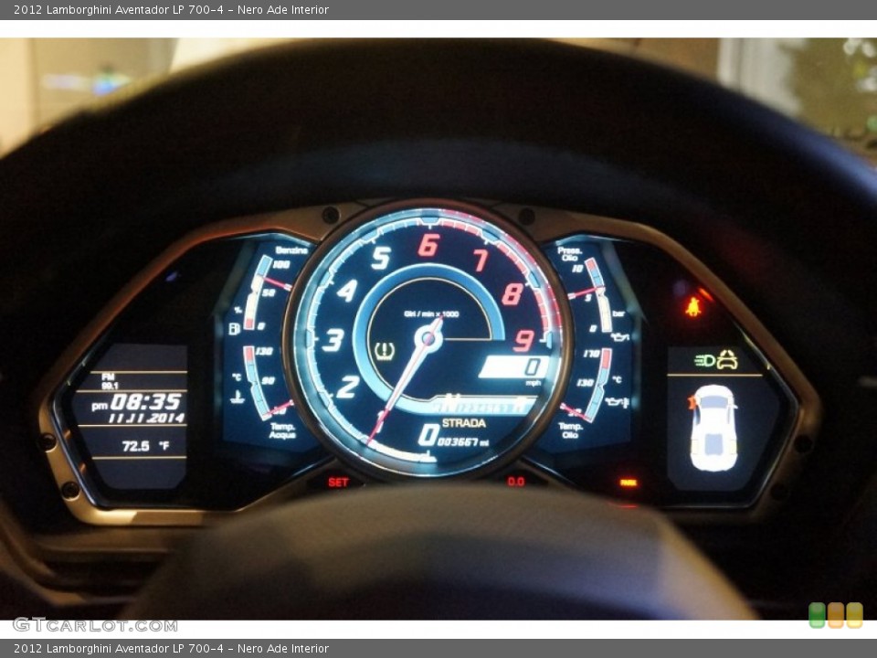Nero Ade Interior Gauges for the 2012 Lamborghini Aventador LP 700-4 #99084585