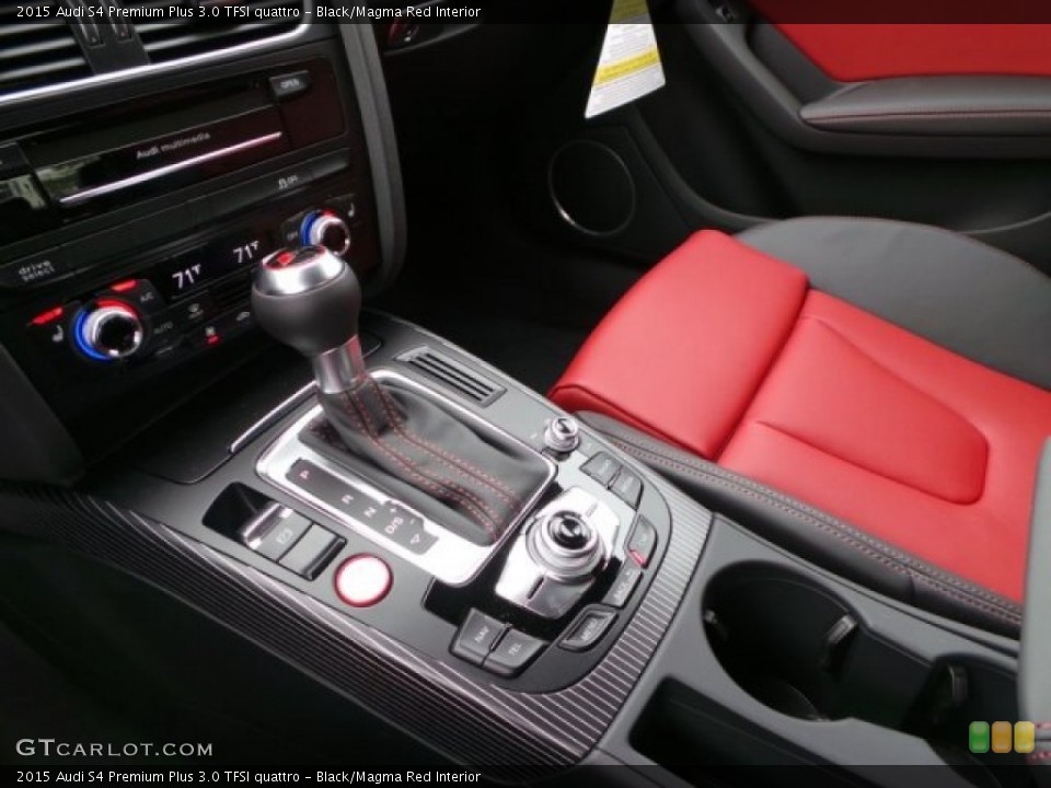 Black/Magma Red Interior Transmission for the 2015 Audi S4 Premium Plus 3.0 TFSI quattro #99091420