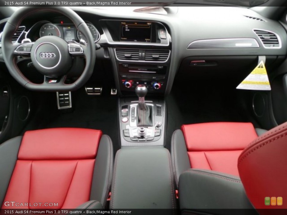 Black/Magma Red Interior Dashboard for the 2015 Audi S4 Premium Plus 3.0 TFSI quattro #99091794