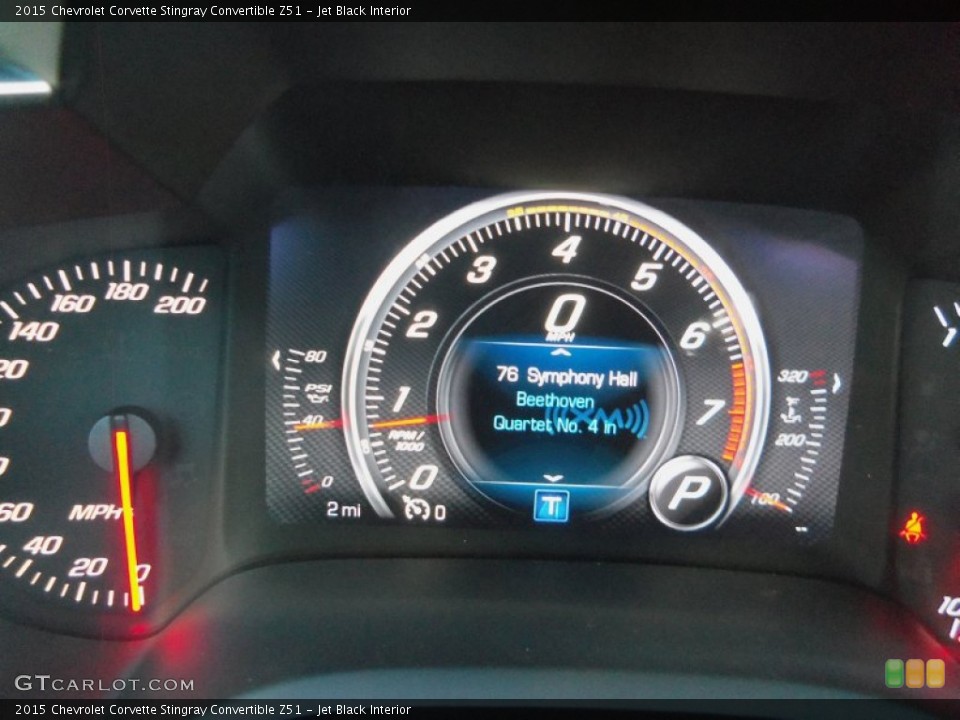 Jet Black Interior Gauges for the 2015 Chevrolet Corvette Stingray Convertible Z51 #99092867