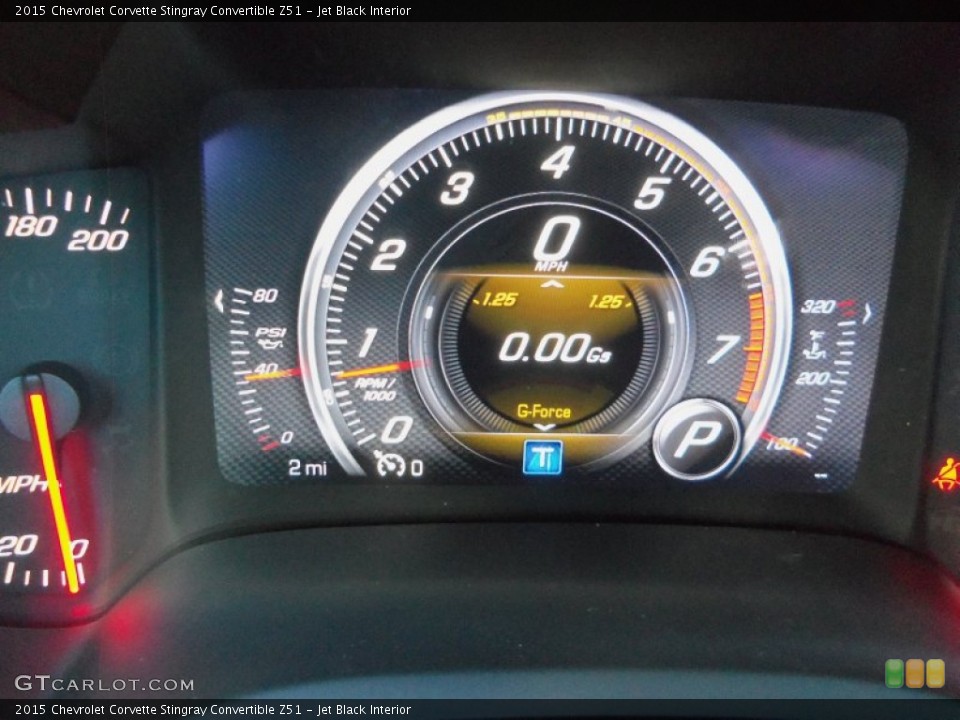 Jet Black Interior Gauges for the 2015 Chevrolet Corvette Stingray Convertible Z51 #99092892