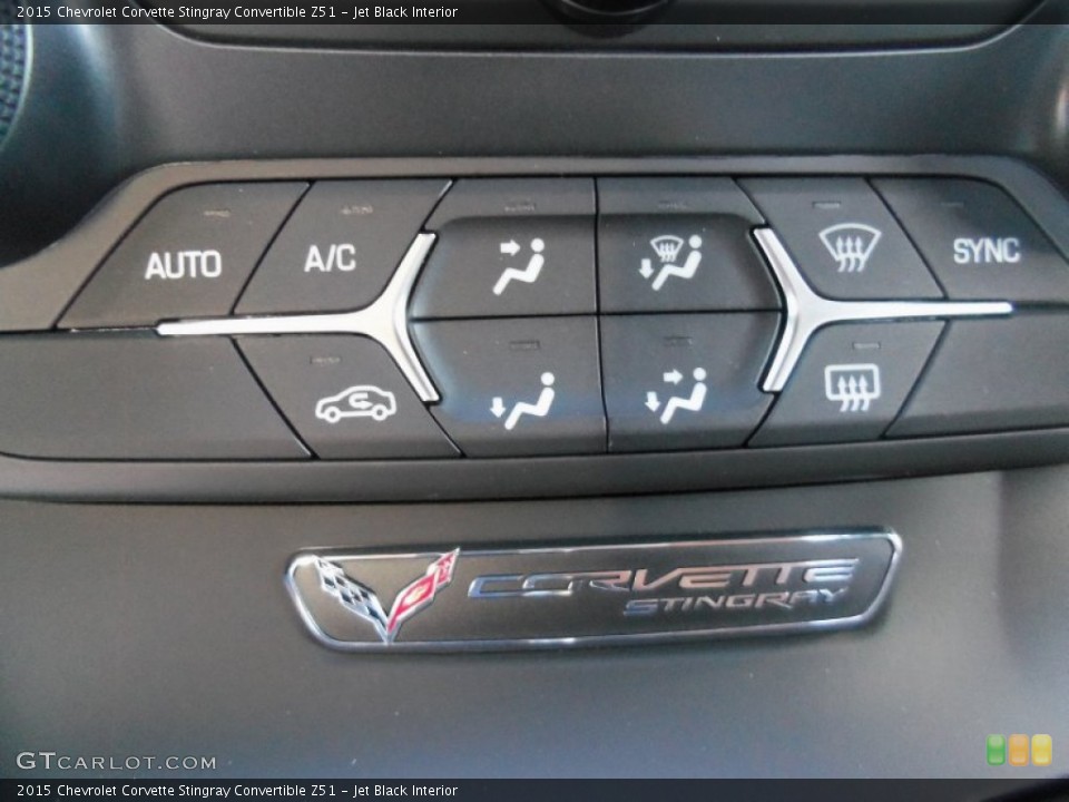 Jet Black Interior Controls for the 2015 Chevrolet Corvette Stingray Convertible Z51 #99093077