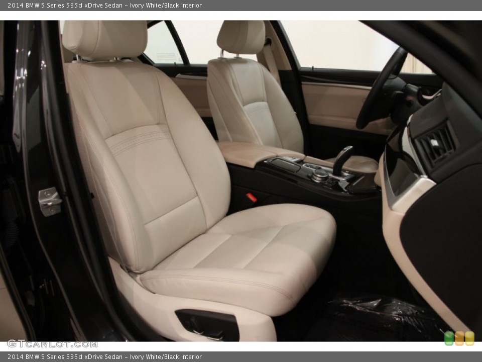 Ivory White/Black Interior Front Seat for the 2014 BMW 5 Series 535d xDrive Sedan #99101166