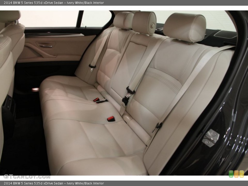 Ivory White/Black Interior Rear Seat for the 2014 BMW 5 Series 535d xDrive Sedan #99101193