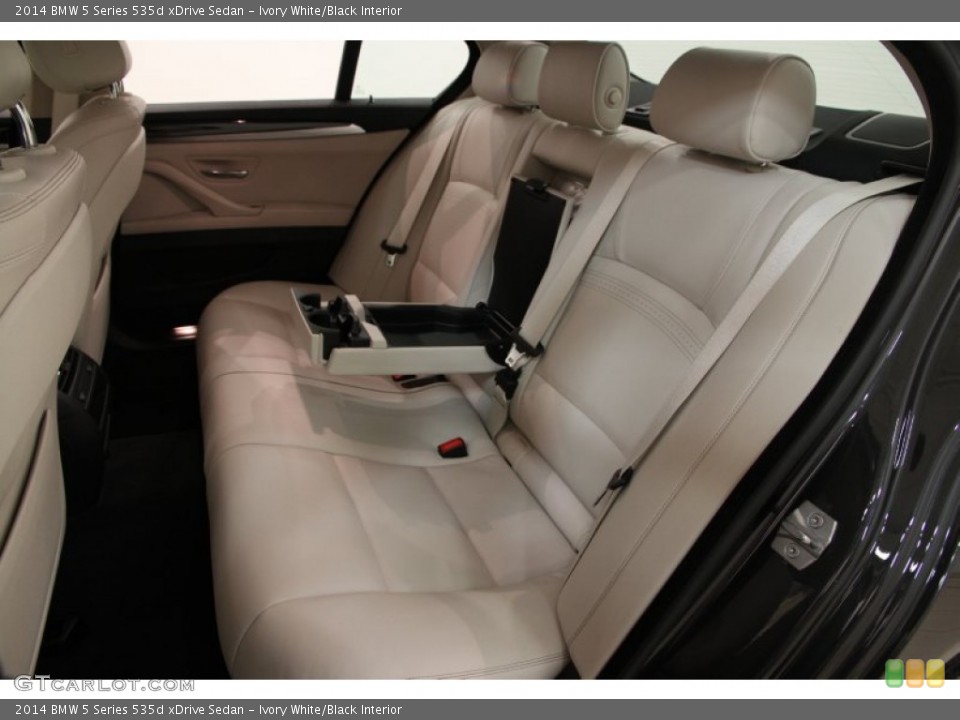 Ivory White/Black Interior Rear Seat for the 2014 BMW 5 Series 535d xDrive Sedan #99101204
