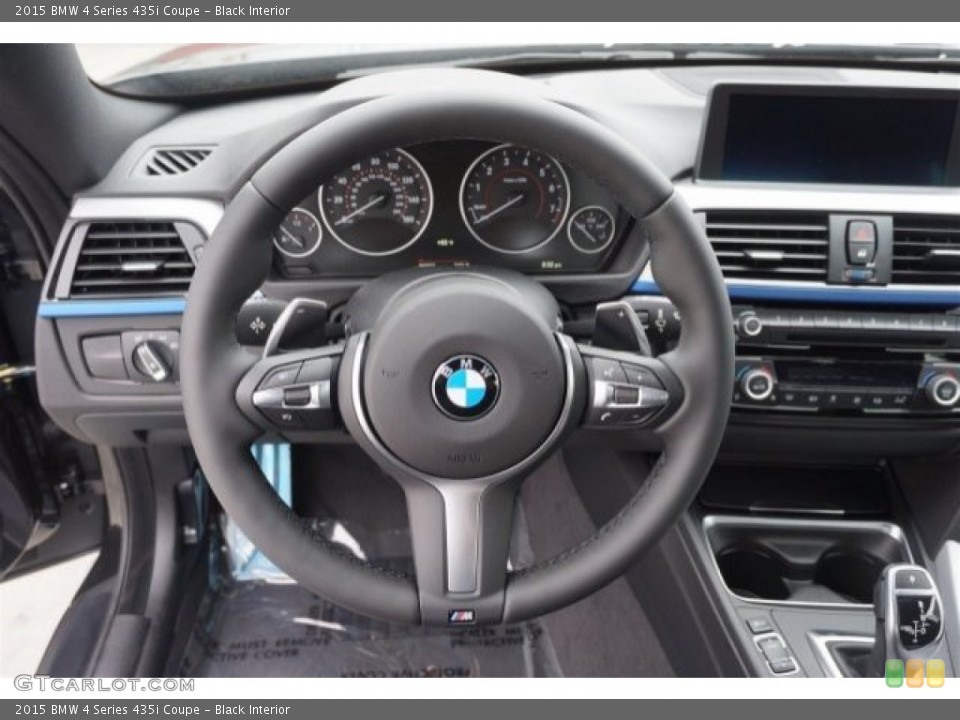 Black Interior Steering Wheel for the 2015 BMW 4 Series 435i Coupe #99104640