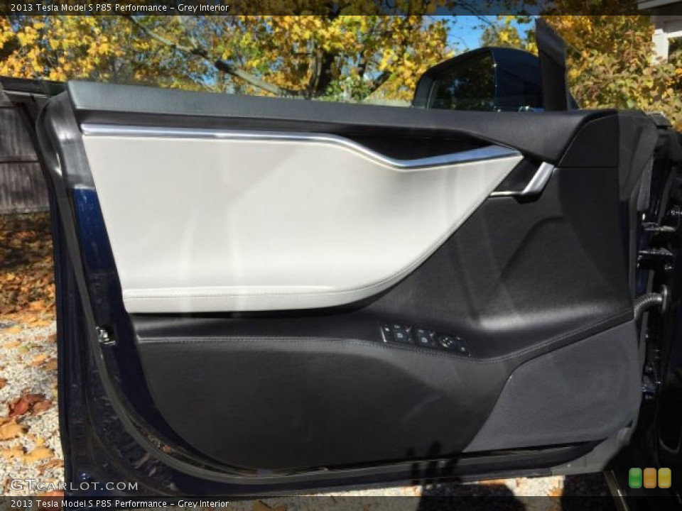 Grey Interior Door Panel for the 2013 Tesla Model S P85 Performance #99108544