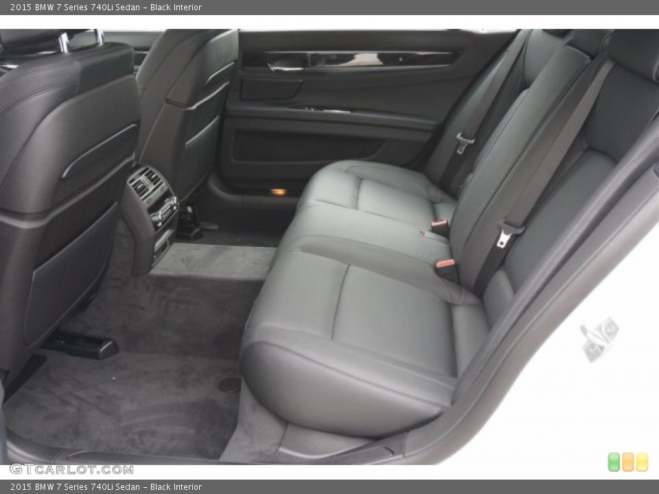 Black Interior Rear Seat for the 2015 BMW 7 Series 740Li Sedan #99108625