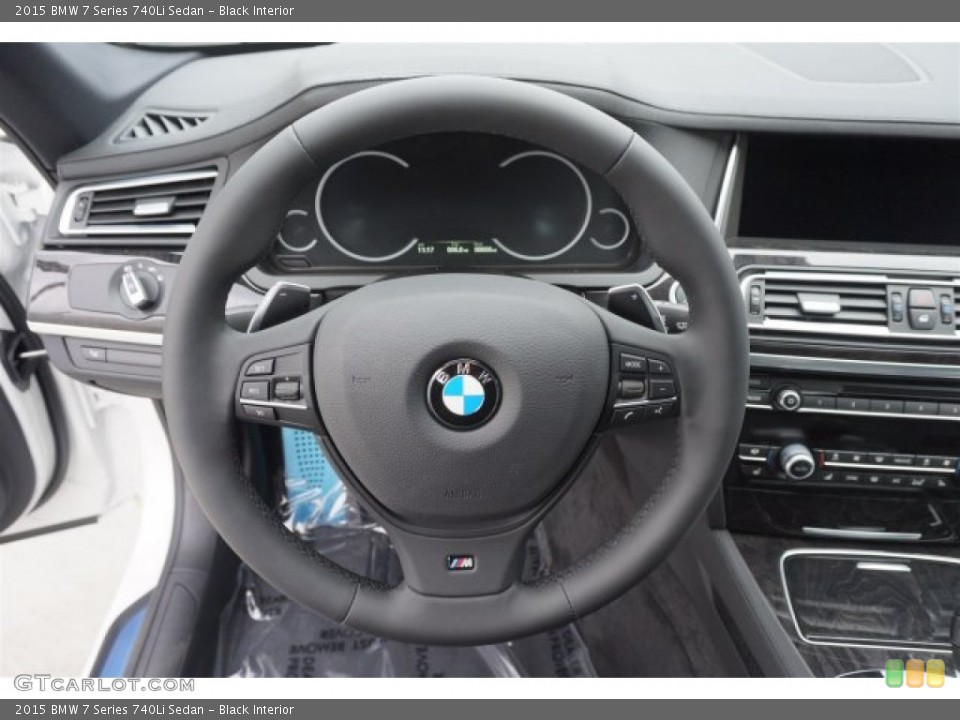Black Interior Steering Wheel for the 2015 BMW 7 Series 740Li Sedan #99108709